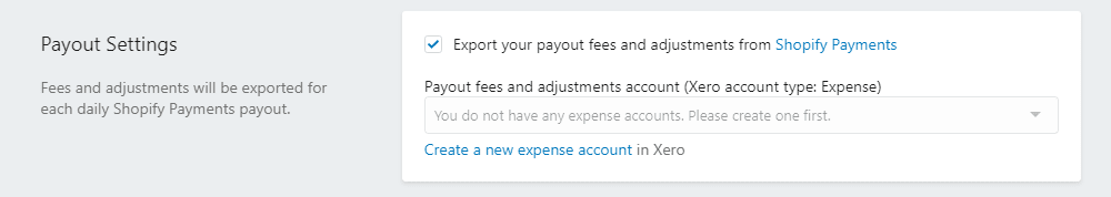 Create a new expense account