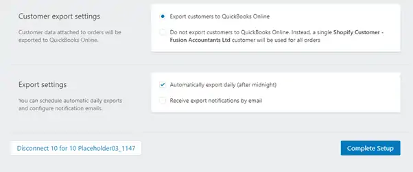 Export settings and the pricing plan