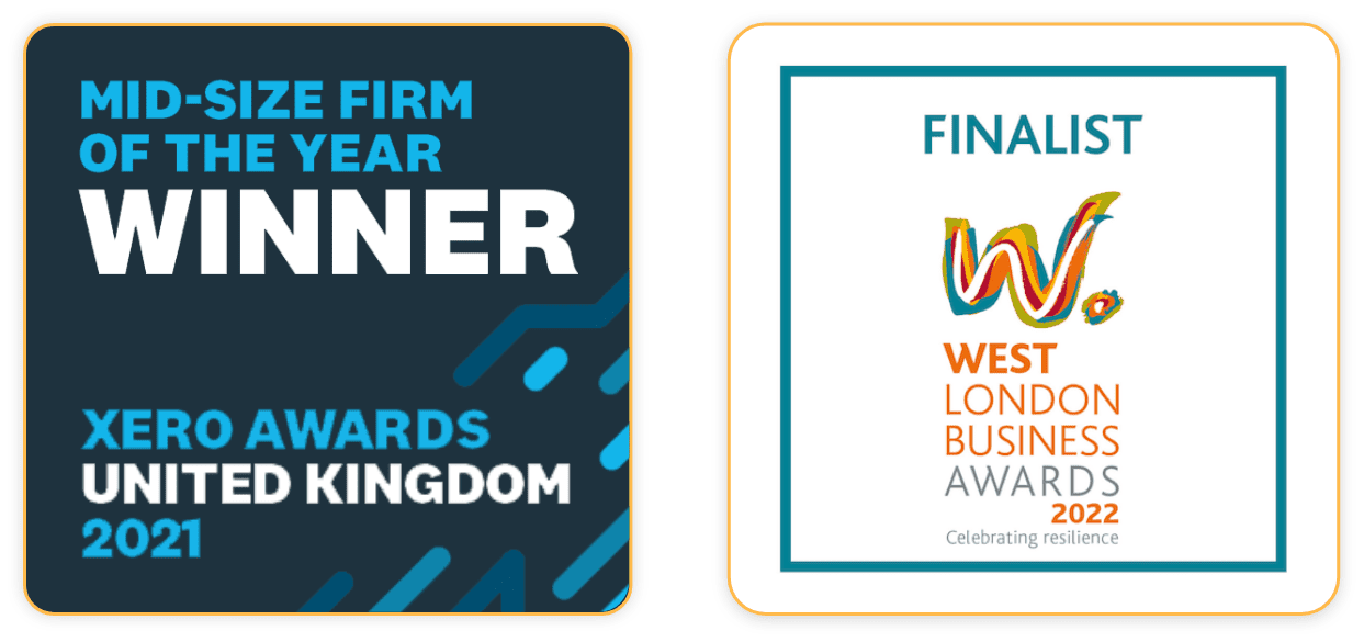 xero and west London business awards badge