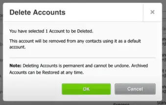 account deletion prompt